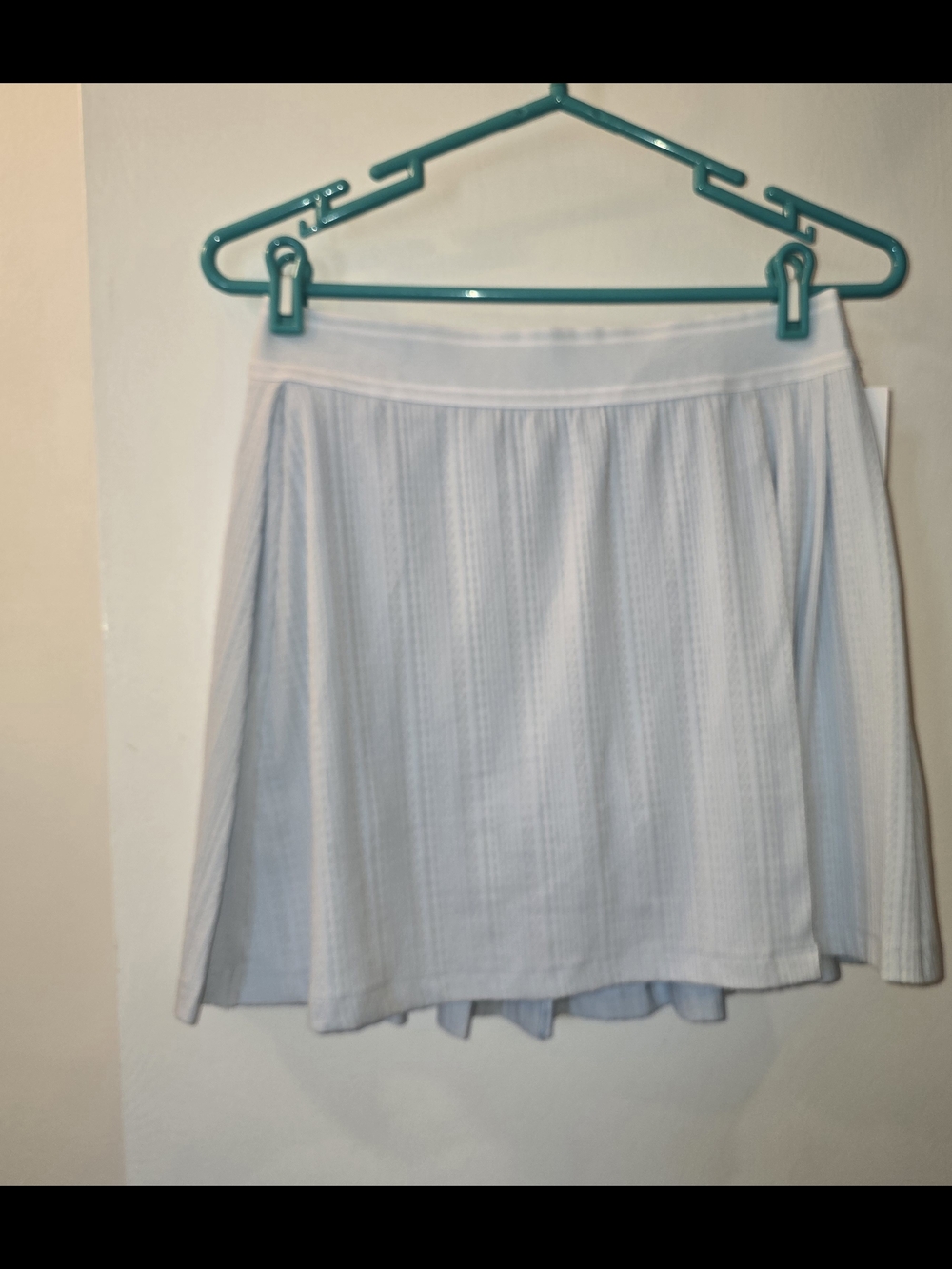 NWT Marika Light Blue Pleated A-Line Skort With Attached Shorts